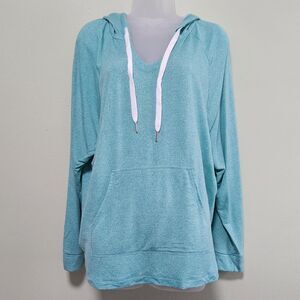Koolaburra by Ugg Cozy Lounge Hoodie Womens XL Sea Splash Lightweight Stretch